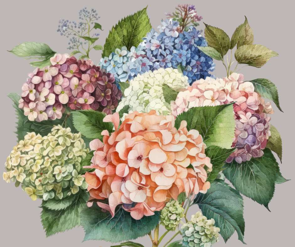 Bouquet d'hortensia puzzle en ligne
