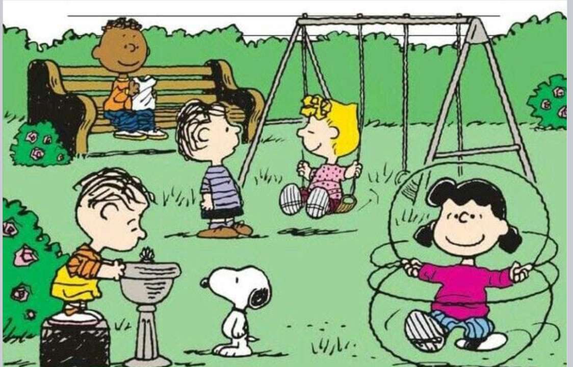 遊び場でピーナッツの子供たち ジグソーパズルオンライン