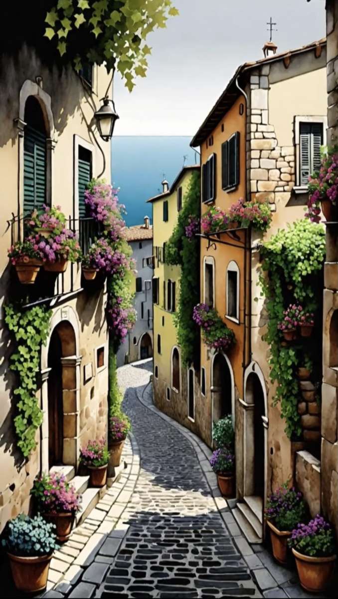 Wąska ulica puzzle online