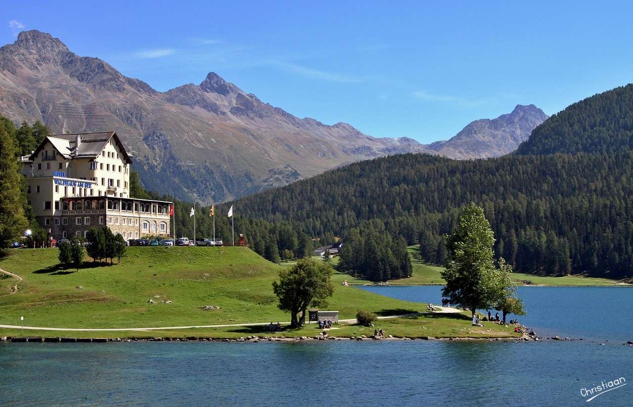 Moritz, Bergen, Szwajcaria. puzzle online