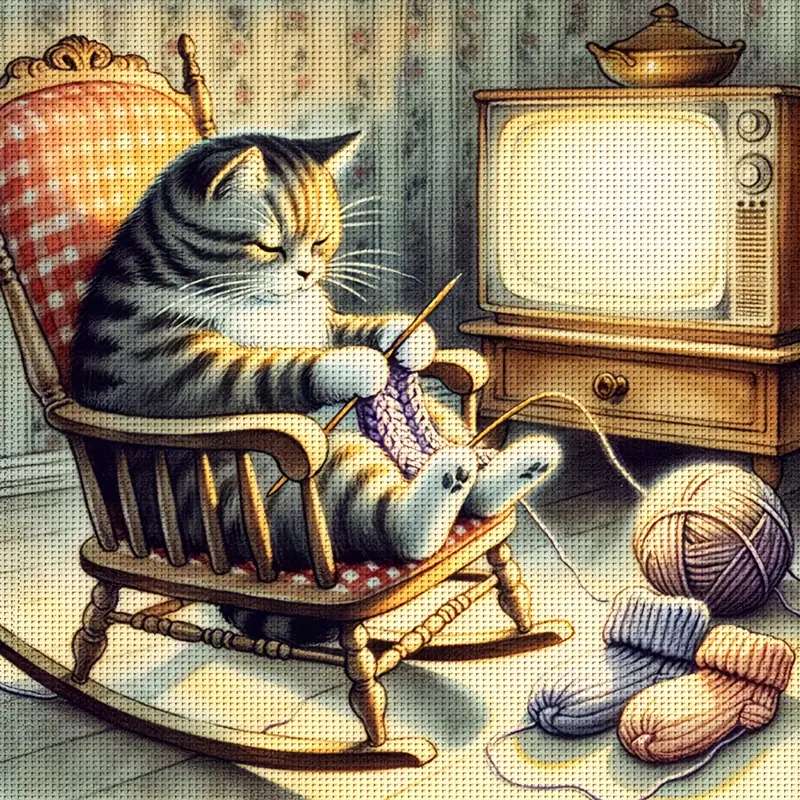 bardzo zajęty kotek puzzle online
