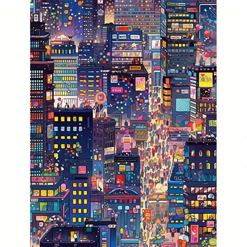 światła wielkiego miasta puzzle online