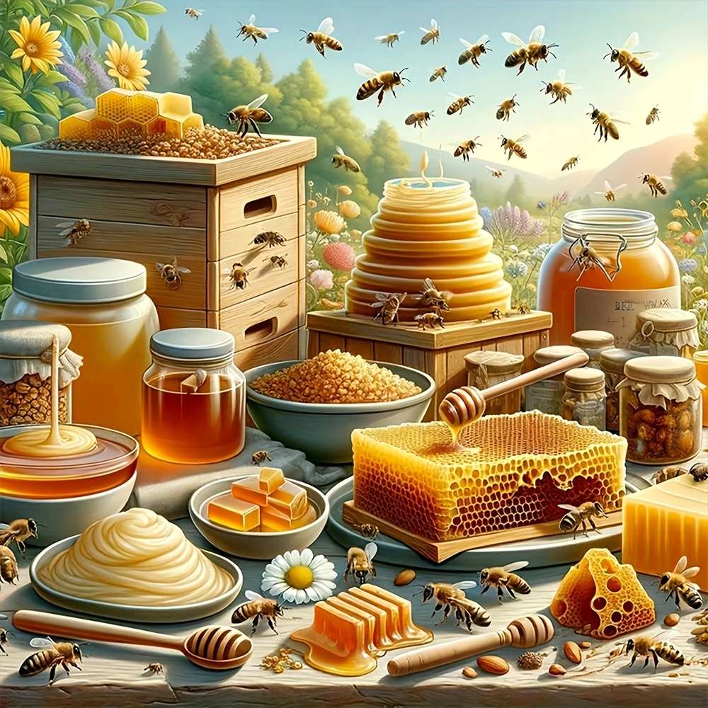mnóstwo wyrobów z miodu puzzle online