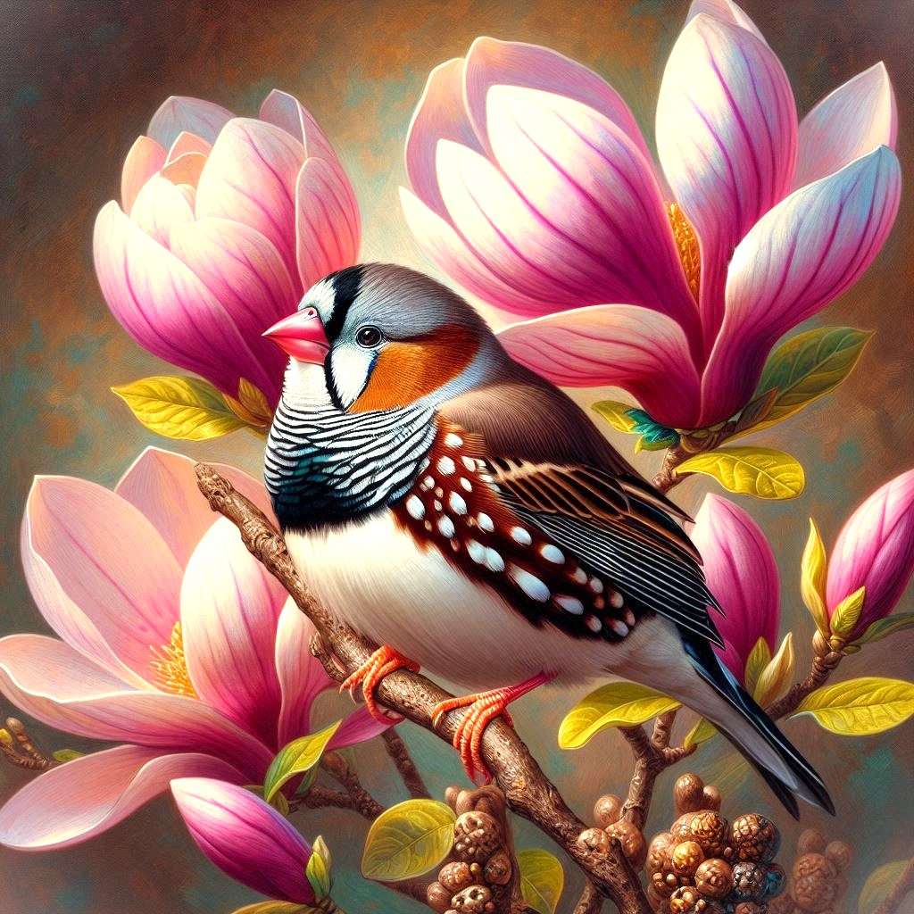 zeberka w magnoliach puzzle online