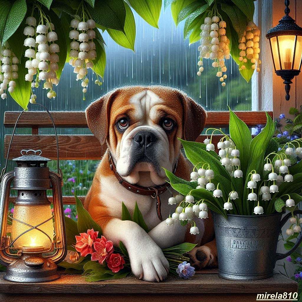 Psiak e konwaliach puzzle online
