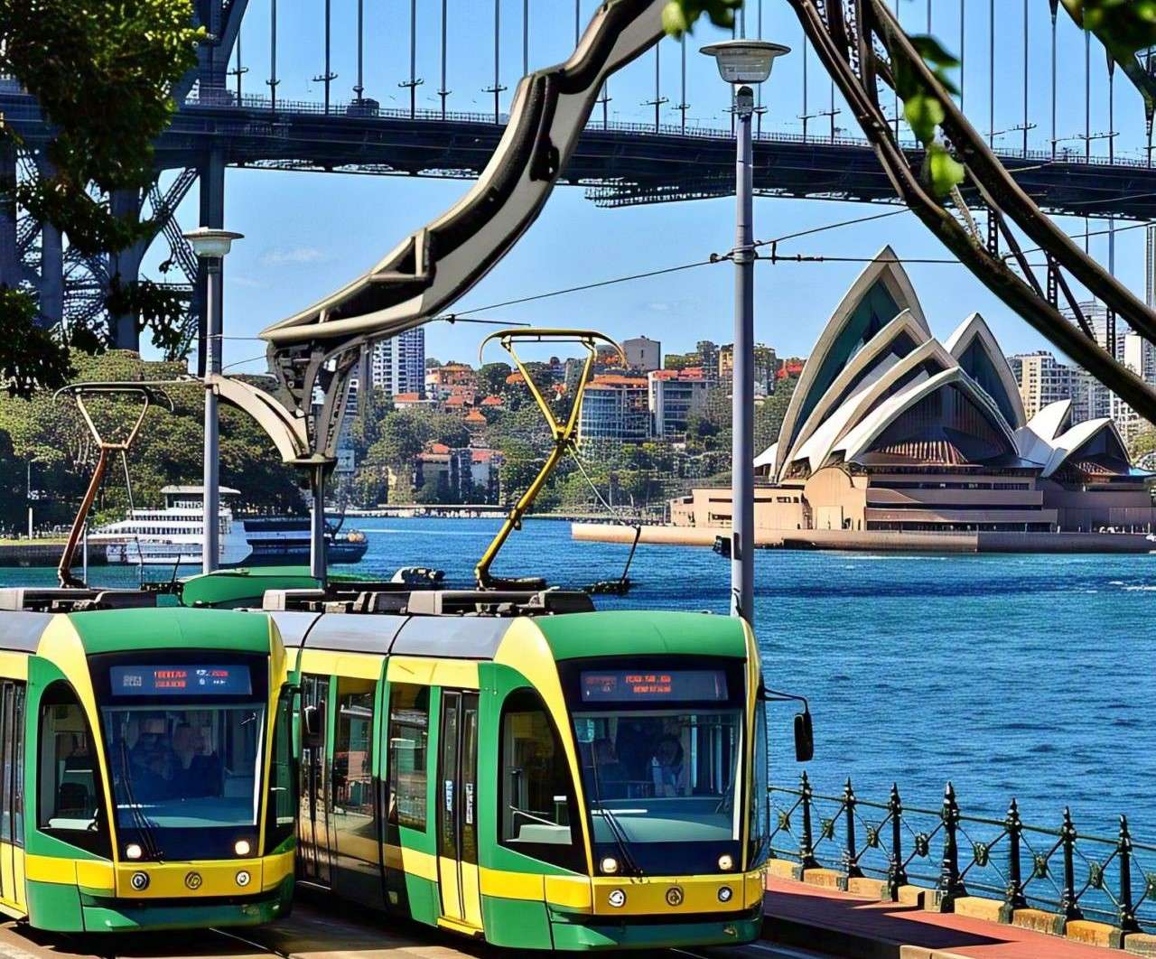 Nowoczesne tramwaje w Sydney puzzle online