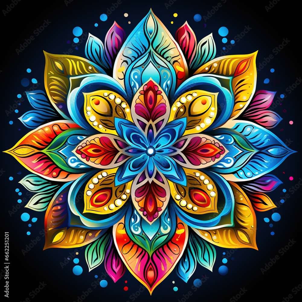 Kolorowa Mandala puzzle online