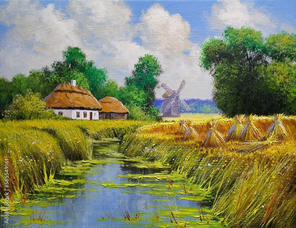 Pejzaż Ukraińskiej Wsi puzzle online