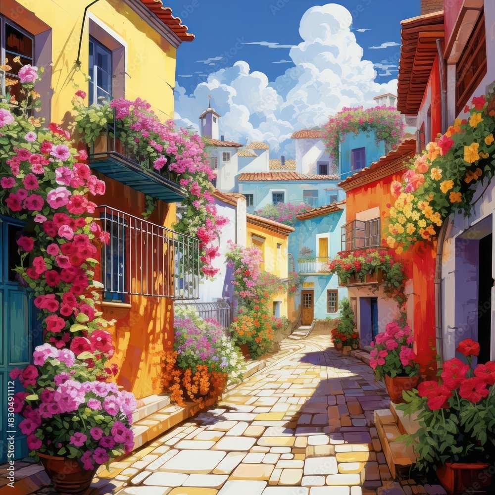 Magiczne Miasteczko z Kwiatami puzzle online