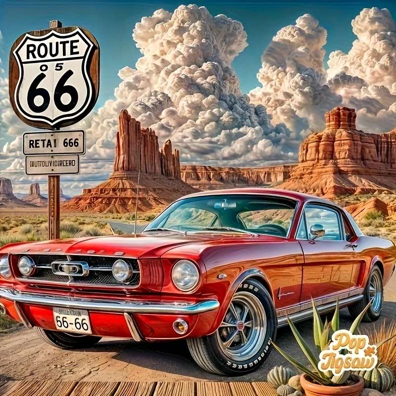 podróż drogą 66 puzzle online