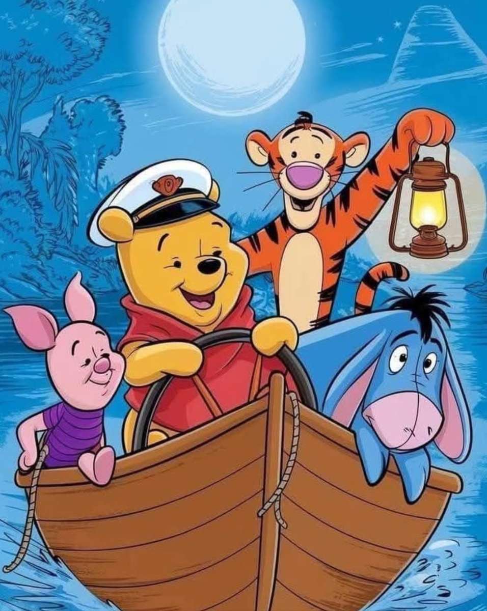 Na wodzie z Kubusią Puchatką i przyjaciółmi puzzle online