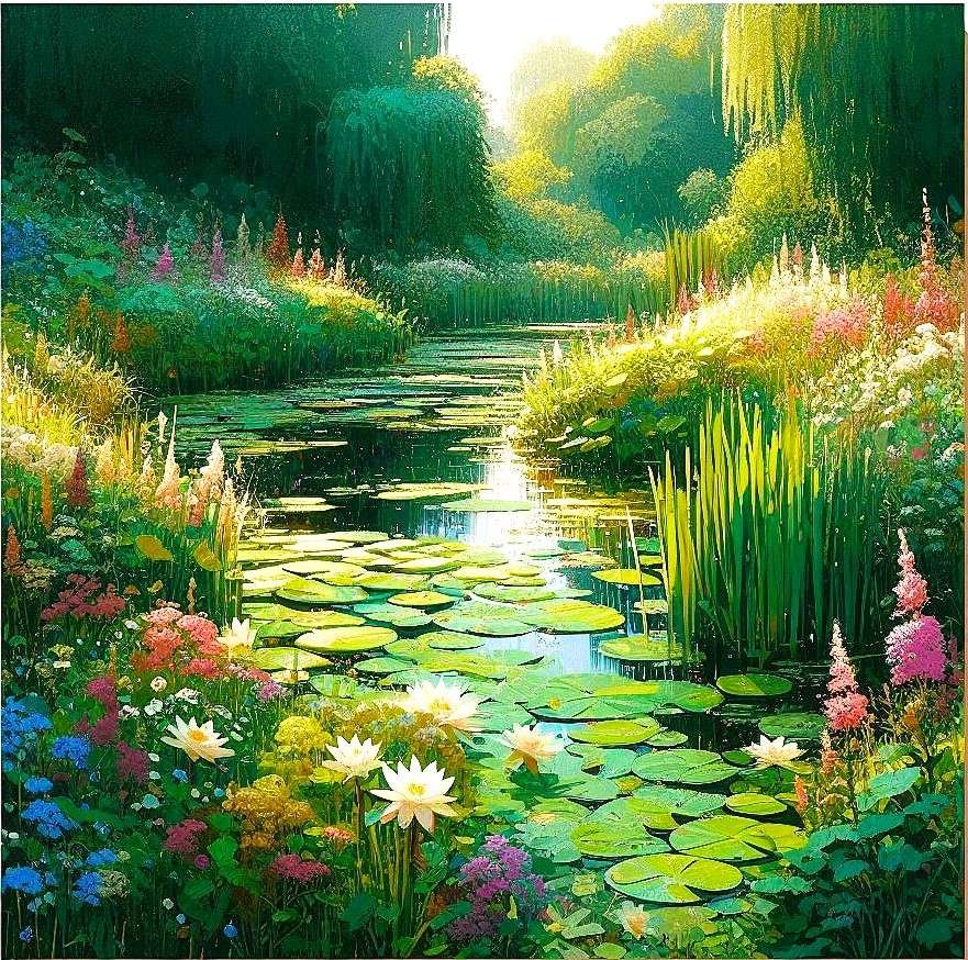 cisza nad stawem puzzle online