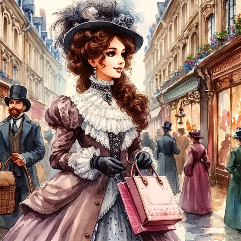 Lady Shopping in città puzzle online