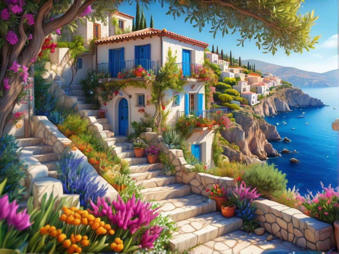 Krajobraz srodziemnomorski puzzle online