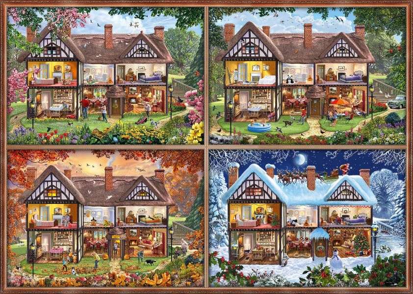Dom. Cztery pory roku puzzle online