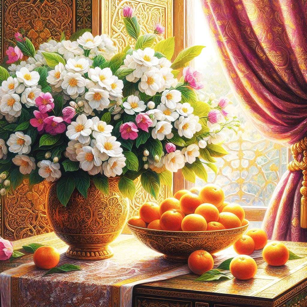 jaśmin i mandarynki puzzle online