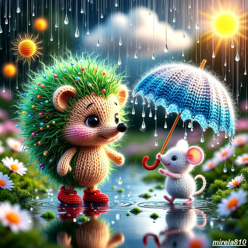 Caminhada na chuva quebra-cabeças online