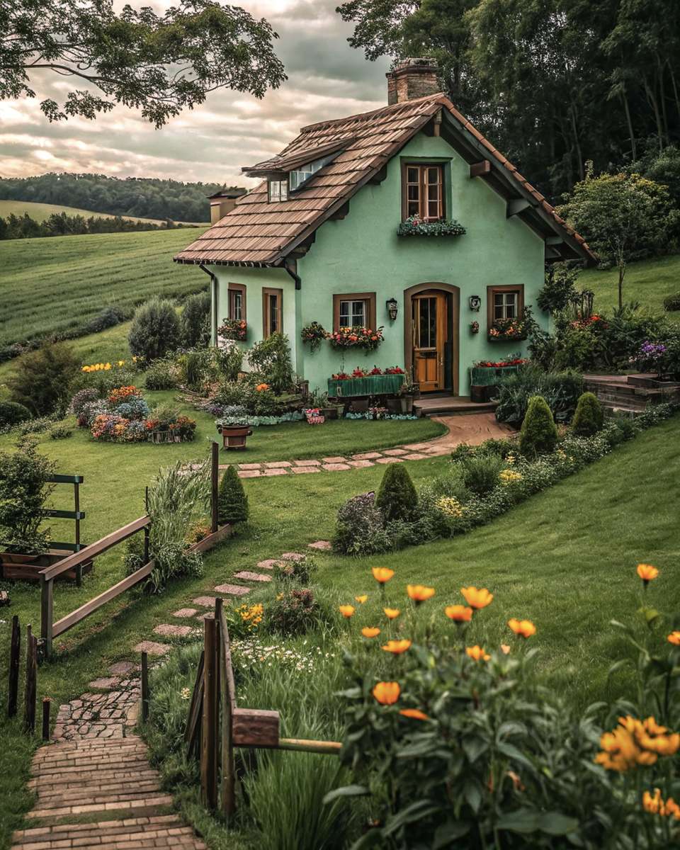 domek na wsi puzzle online