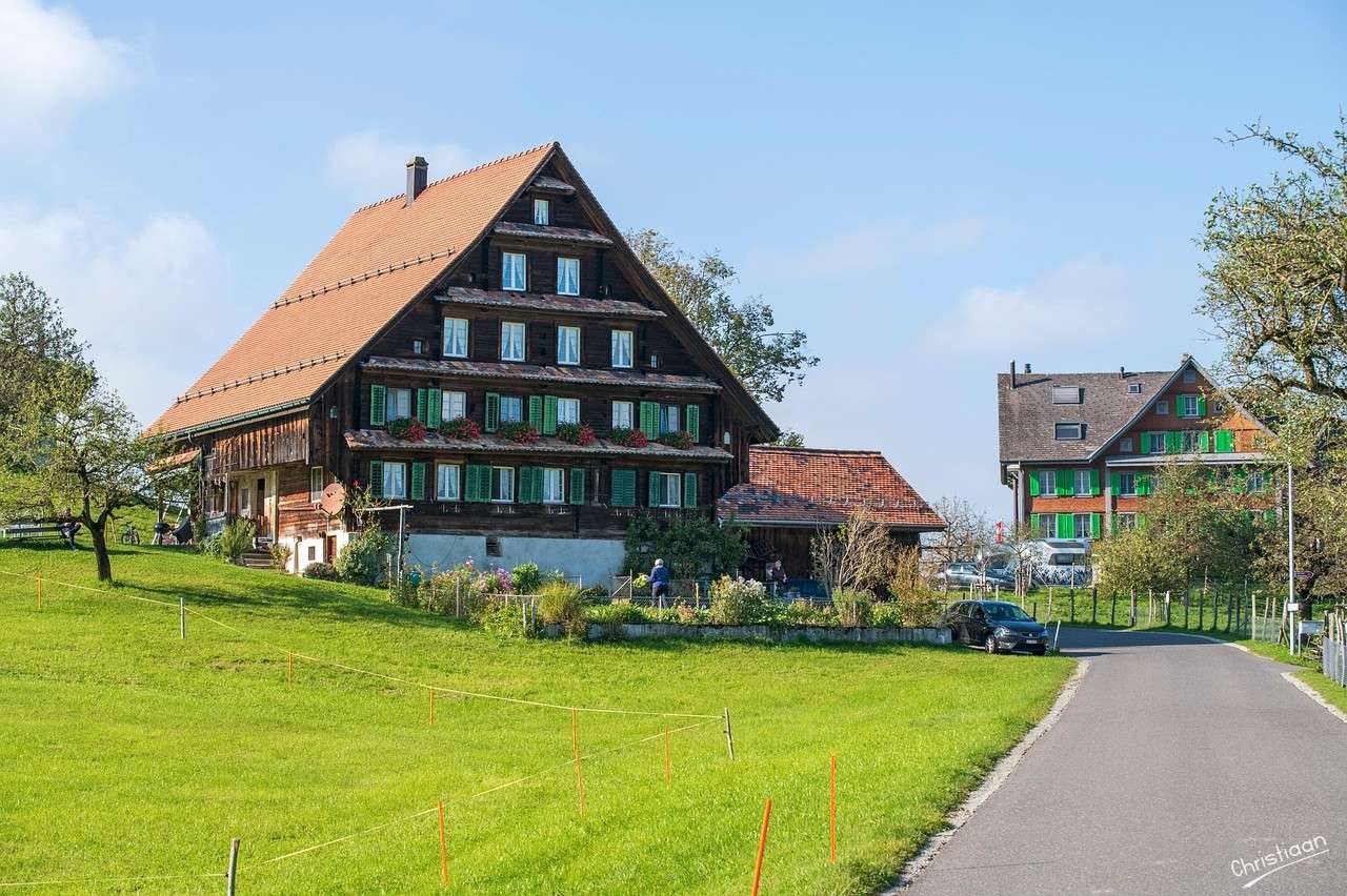 Wioska, dom. puzzle online