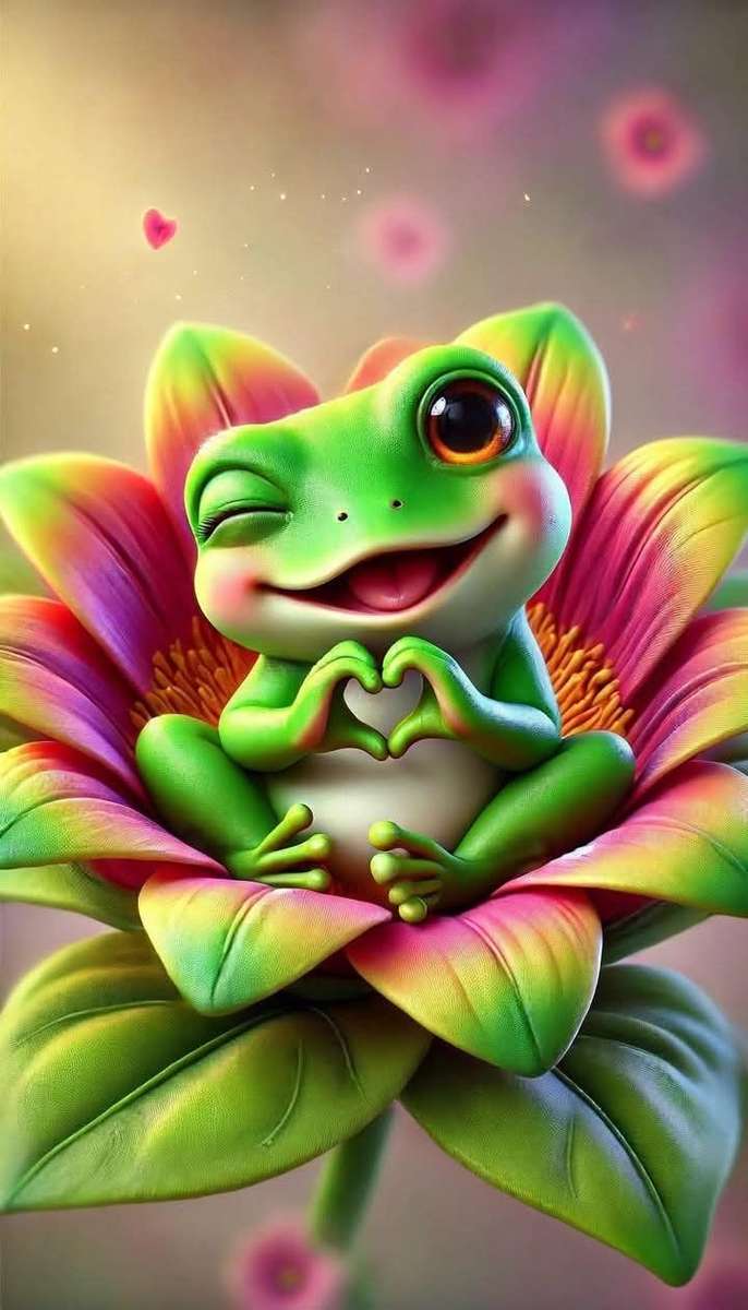 Żaba- zabawa puzzle online