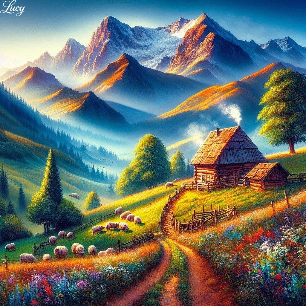 Ponadczasowa spokój wiejskiej Transylwanii puzzle online