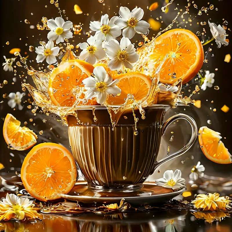 tè floreale puzzle online