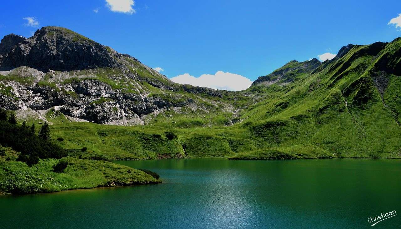 Schrecksee, Allgäu, Hoog Bergmeer. puzzle online