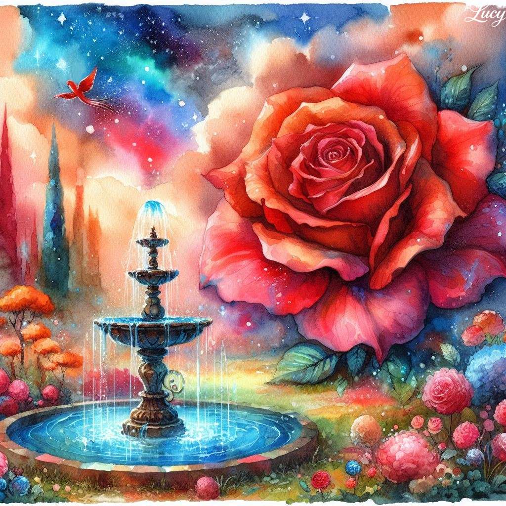 Bardzo duża czerwona róża puzzle online