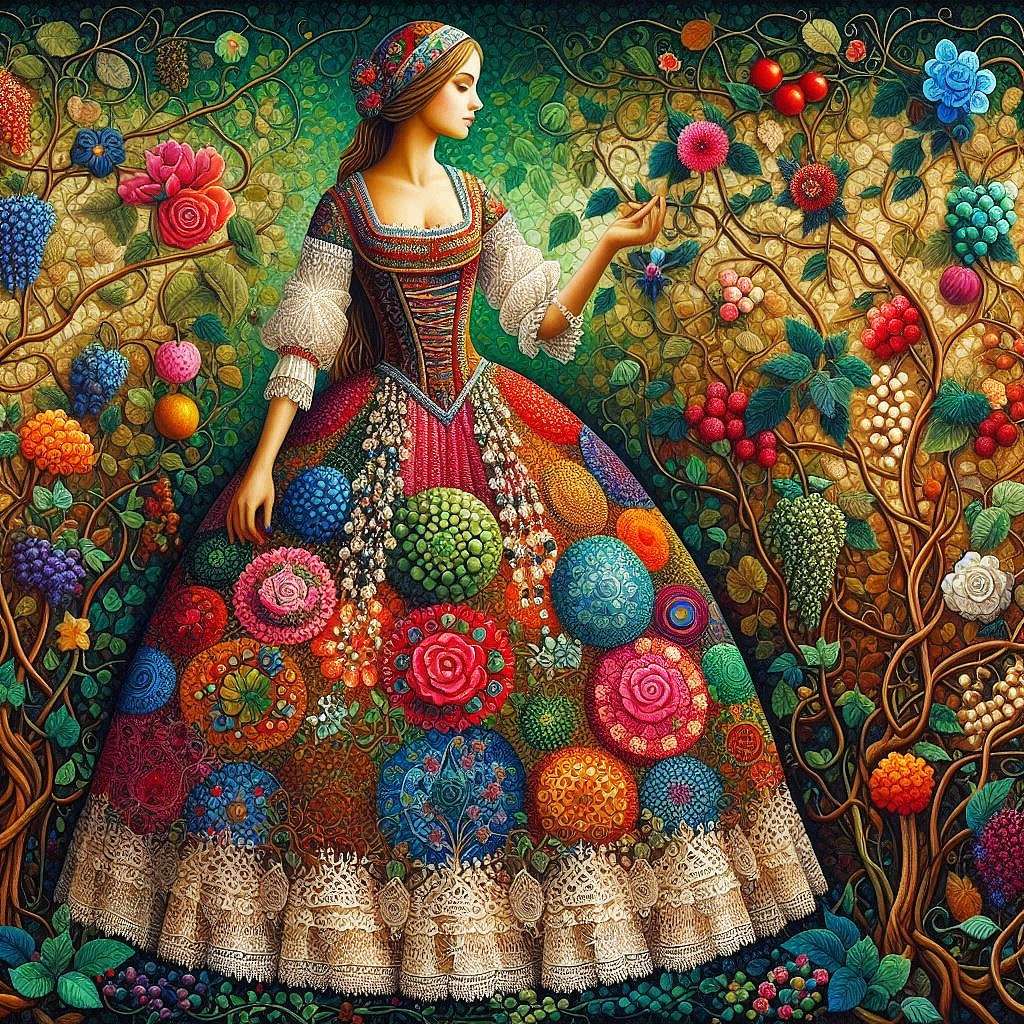 patronka winorośli puzzle online