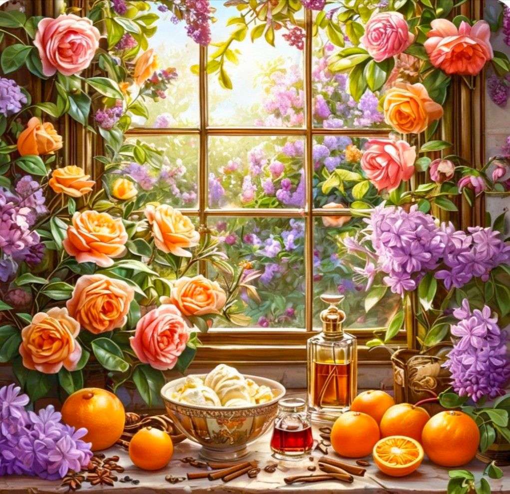 Róże okienne puzzle online