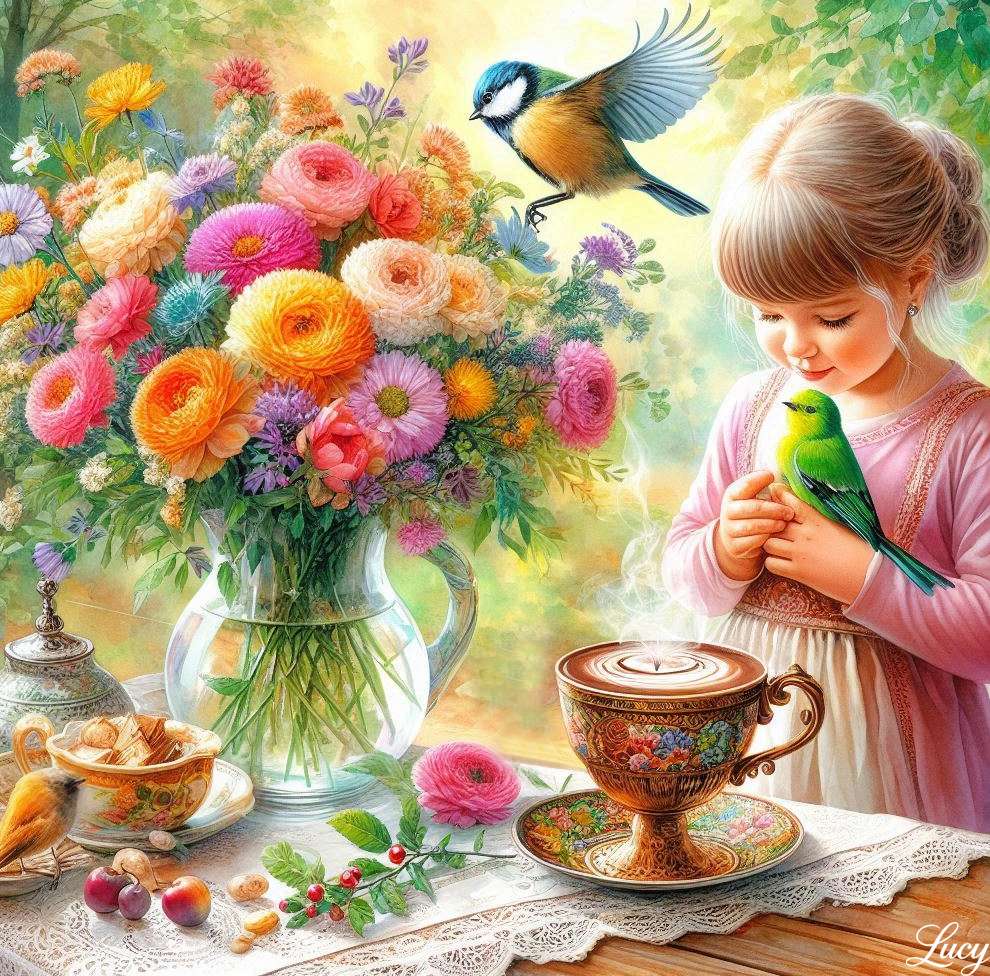 Prêt à prendre le petit déjeuner puzzle en ligne