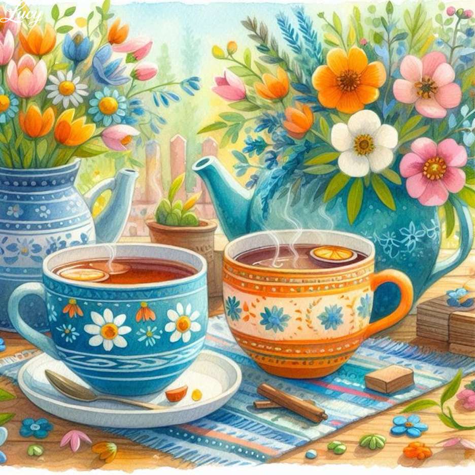 Thé du matin puzzle en ligne