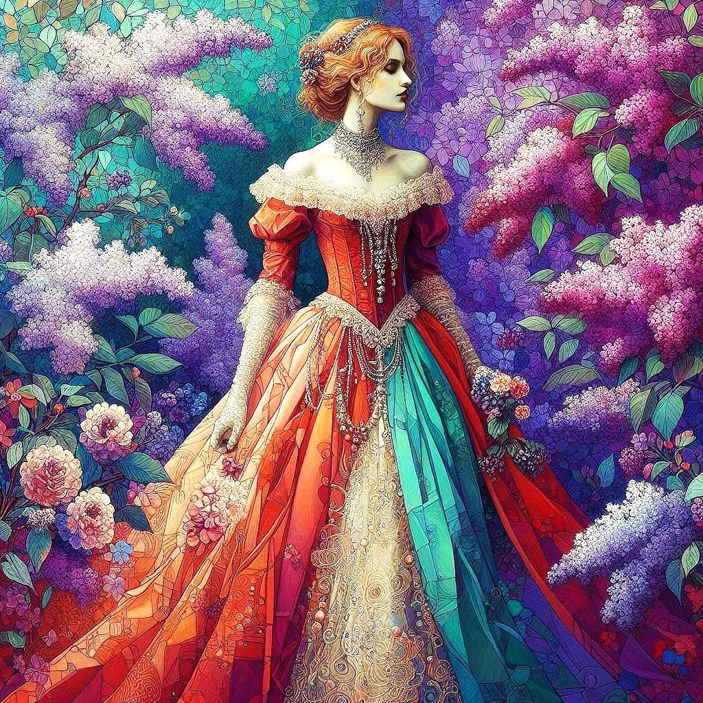 enveloppé dans des lilas puzzle en ligne