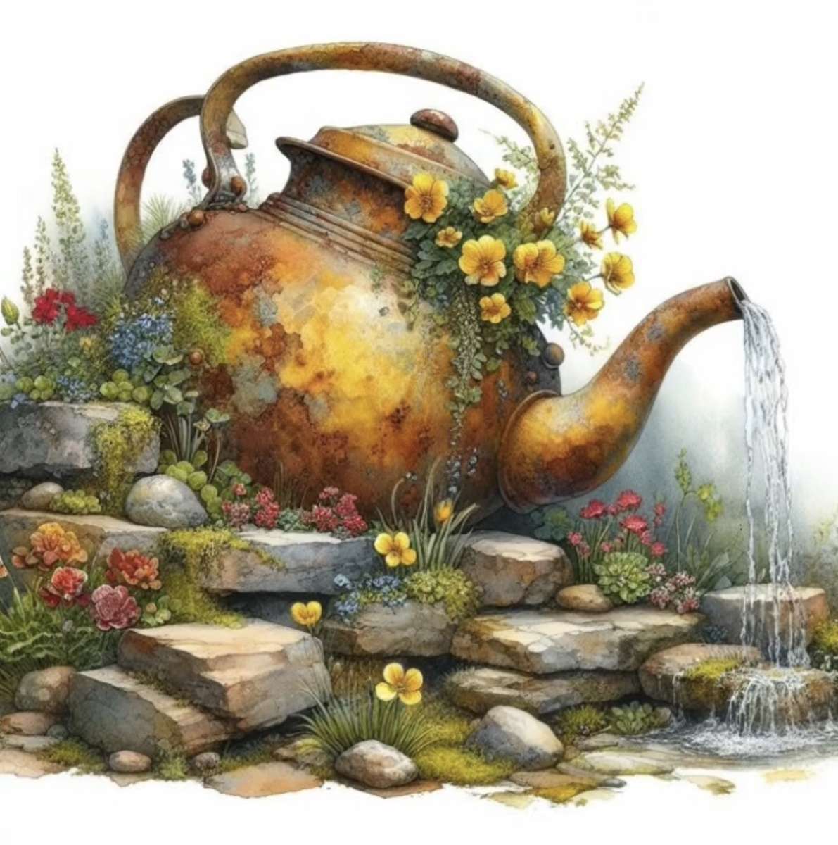 Spryskiwanie bojlera wody puzzle online