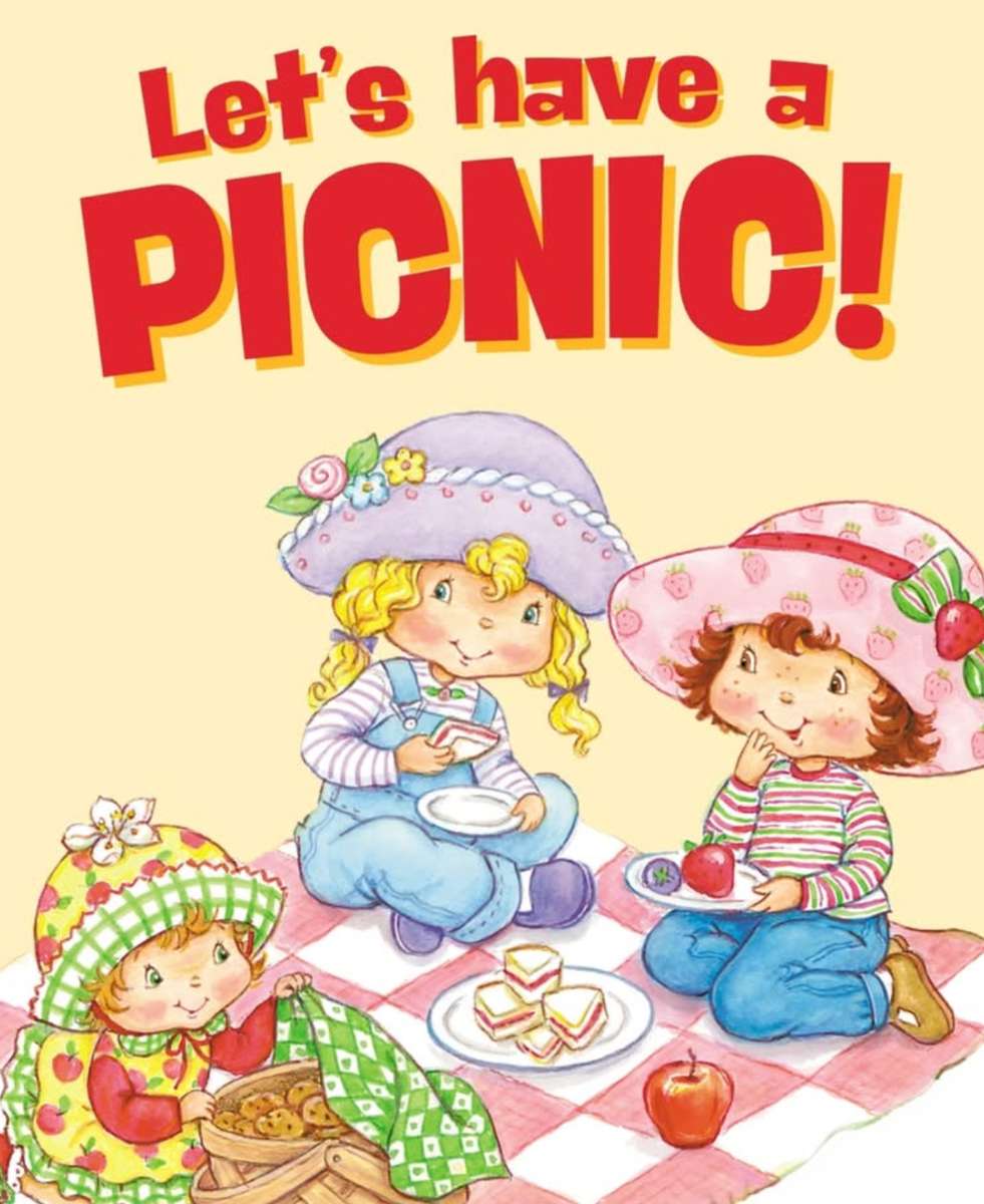 Truskawkowe ciastko i przyjaciele mają piknik puzzle online