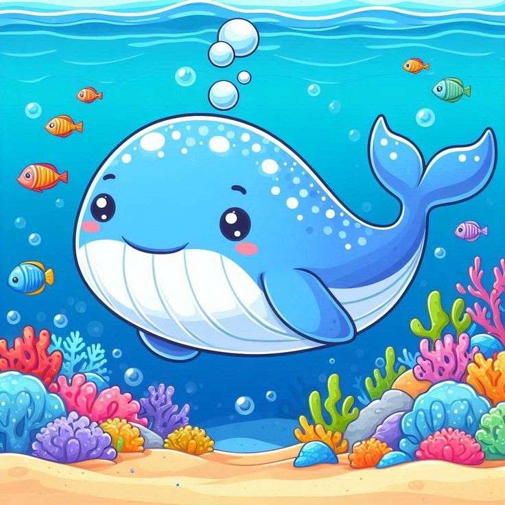 Ryba i wieloryb puzzle online