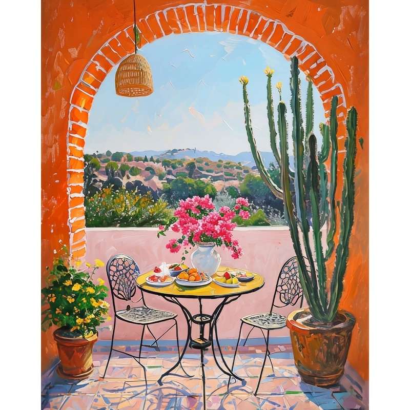 Petit déjeuner sur la terrasse puzzle en ligne