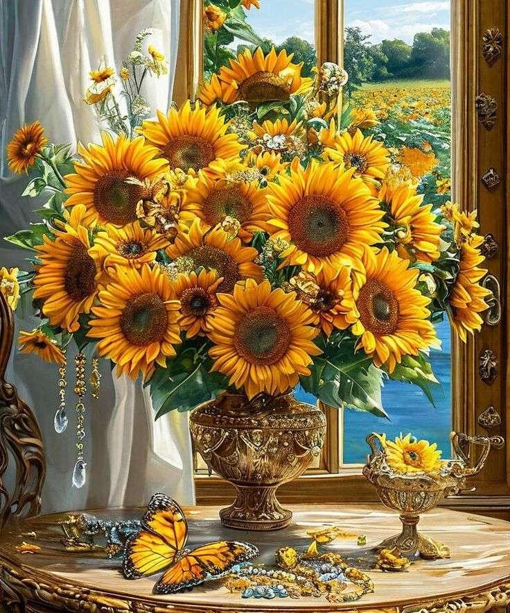 Bouquet de tournesols puzzle en ligne