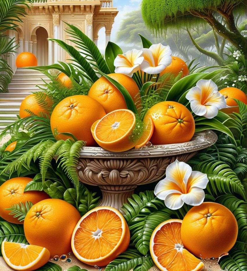 Fantasia laranja puzzle online