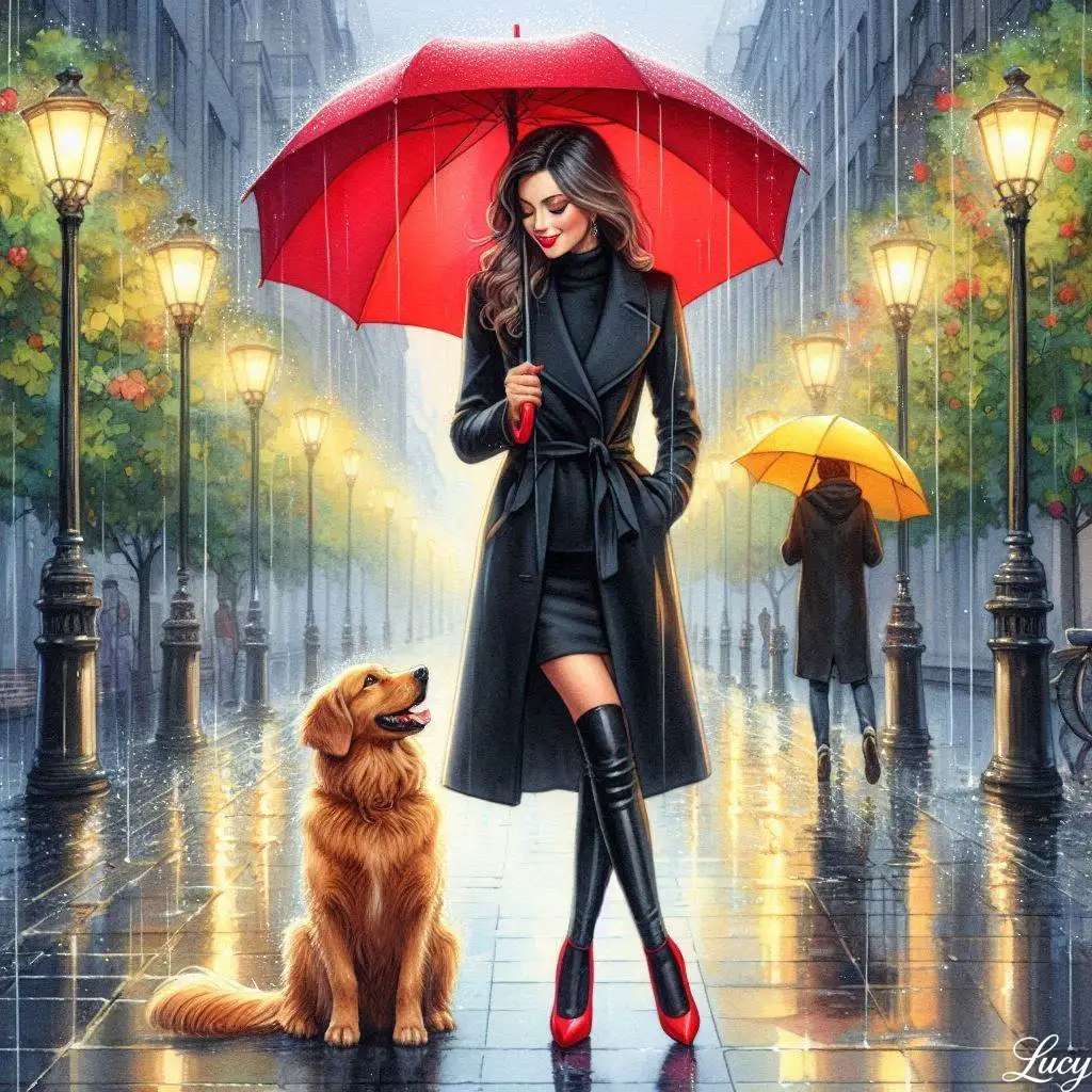 Rainy City Street puzzle online