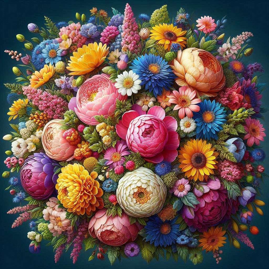 composition florale puzzle en ligne
