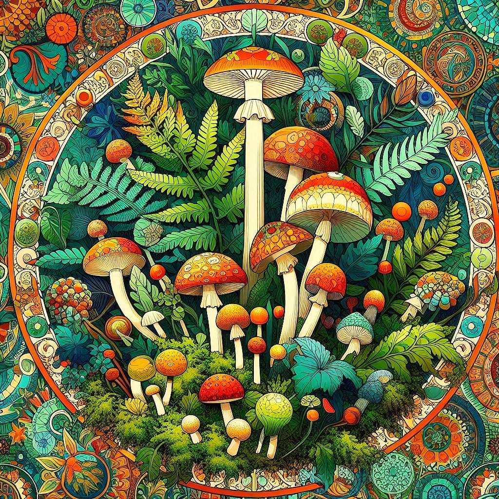 grzybowy krajobraz puzzle online