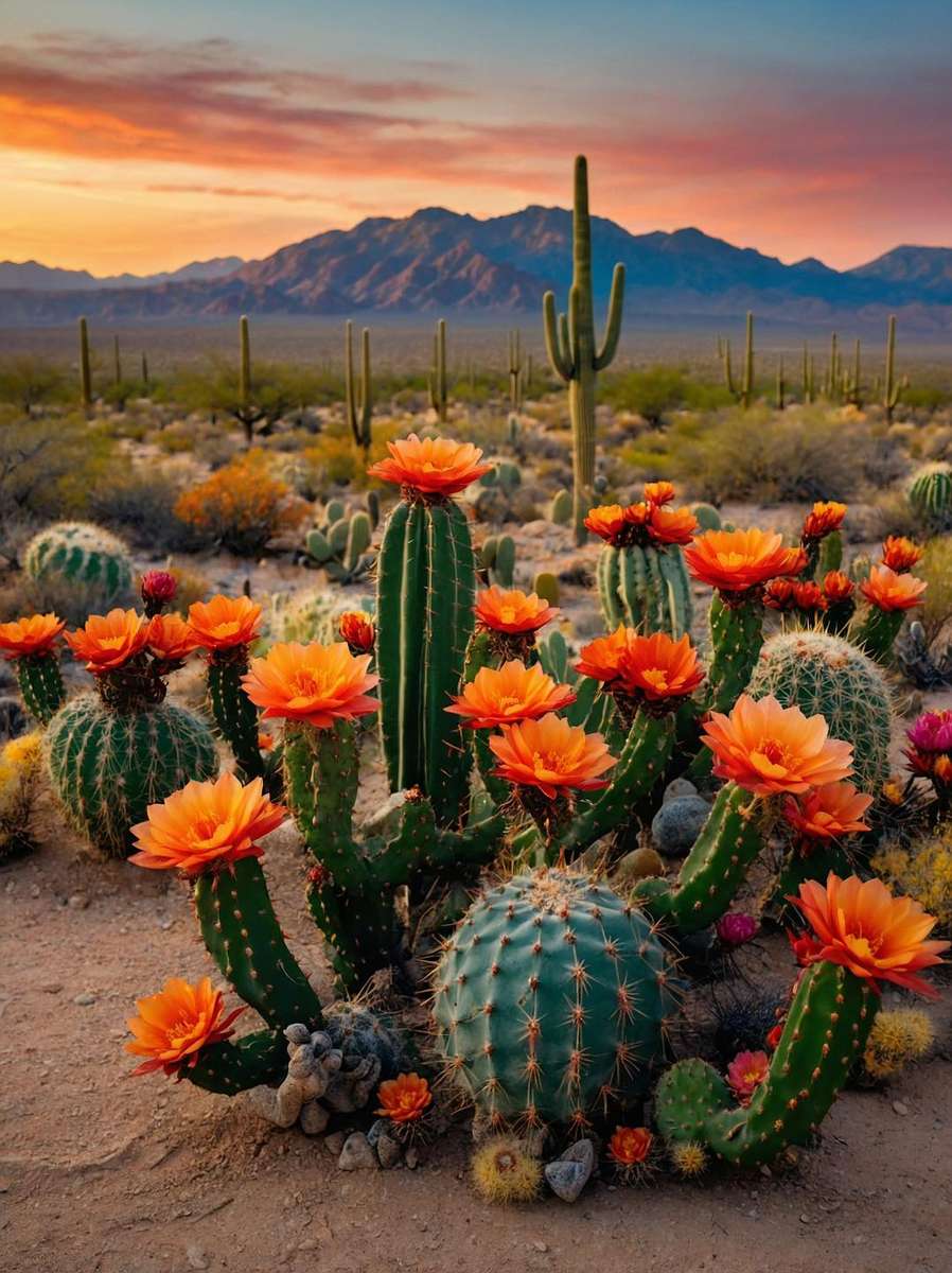 Cactus et désert puzzle en ligne