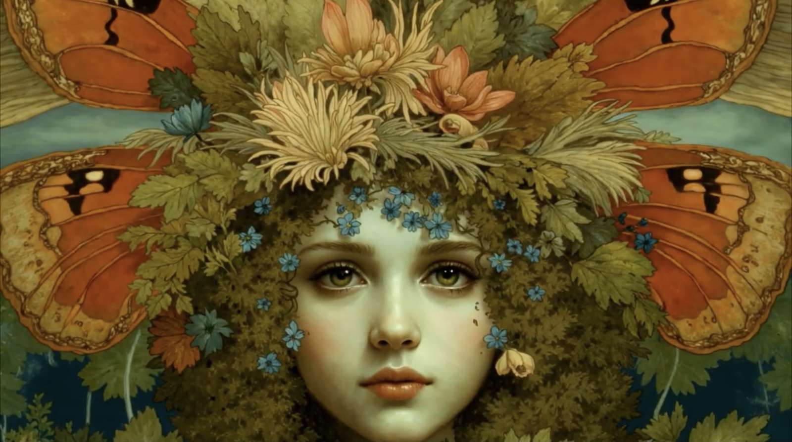 Fille de papillon puzzle en ligne