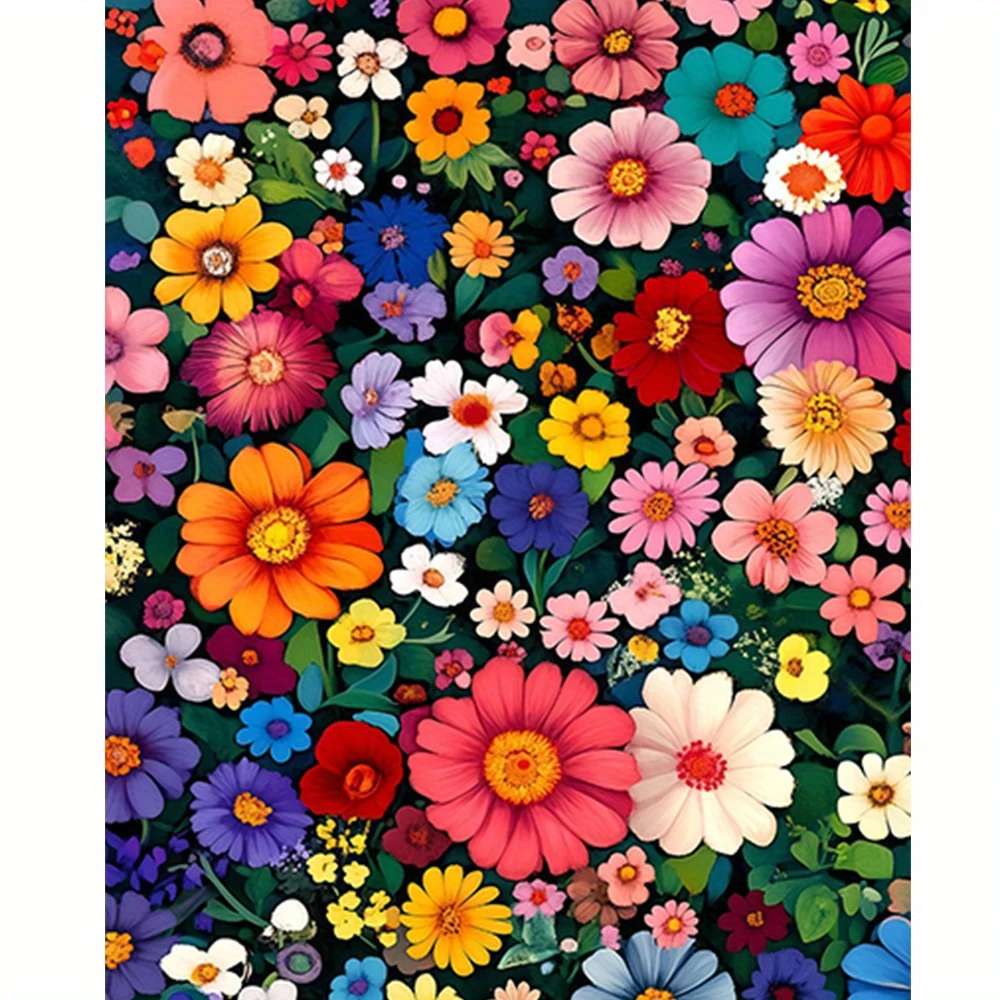 kolorowy wzór kwiatowy puzzle online