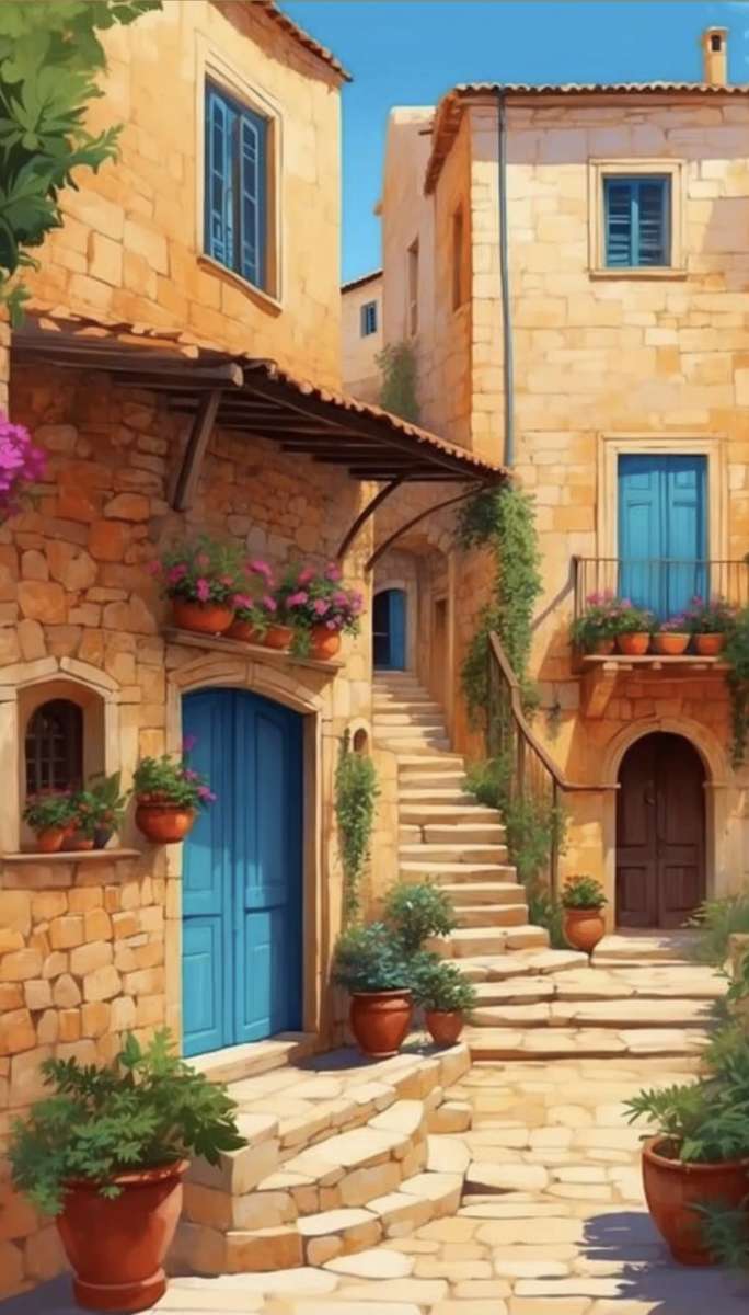 多くの植木鉢とすべて同じ色の... ジグソーパズルオンライン