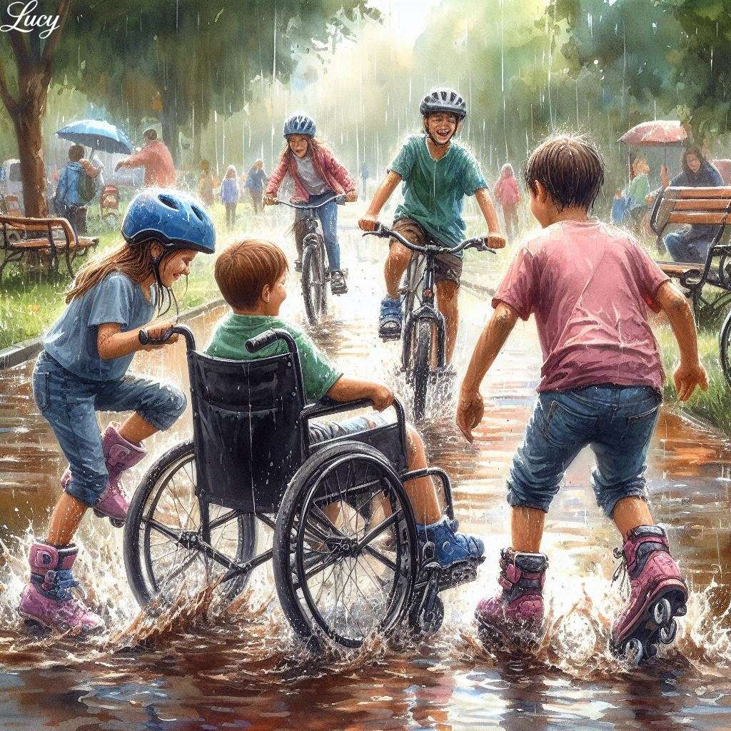 Gra w deszcz zlewającym puzzle online