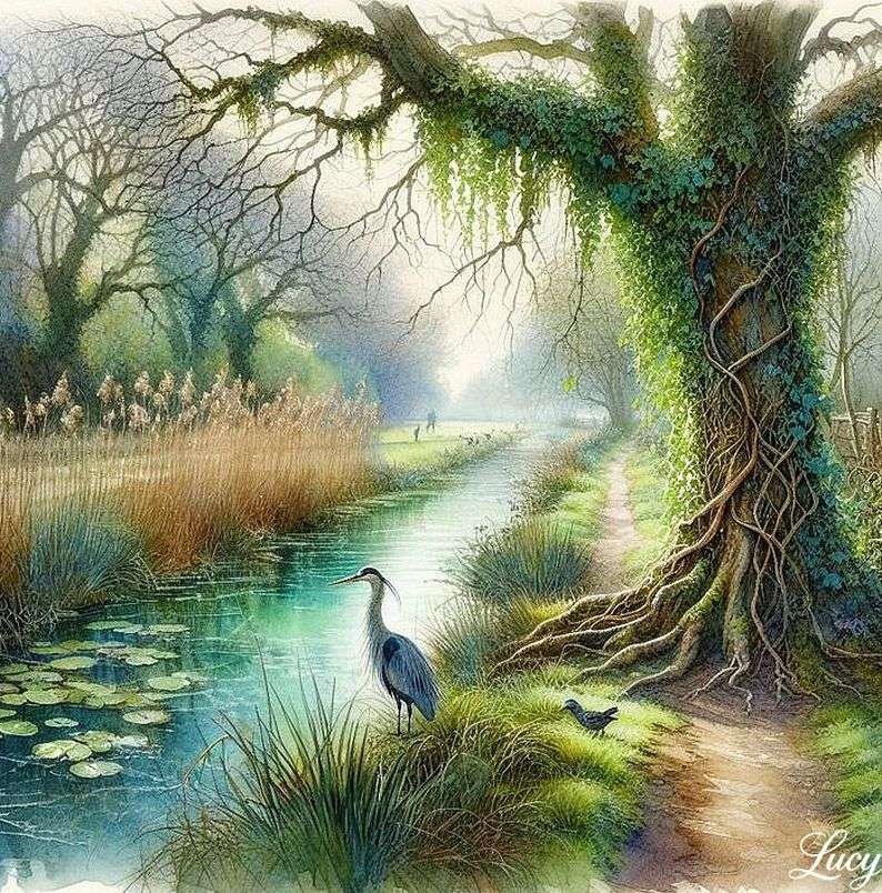 Wyjście na brzegu kanału puzzle online