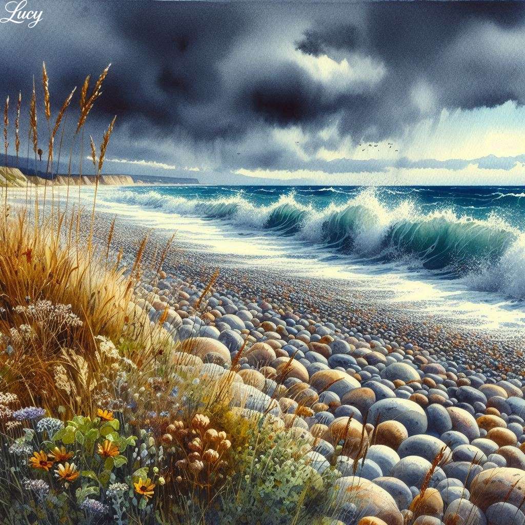 Pebble Beach and the Sea Pussel online