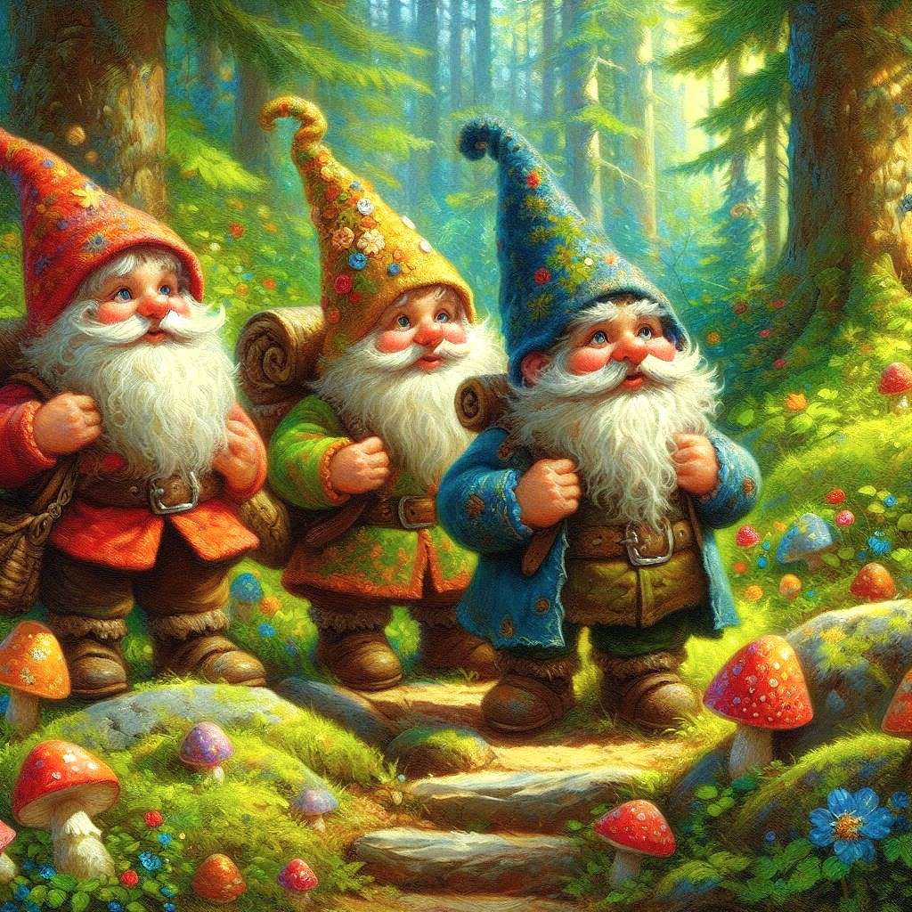 leśna podróż skrzatów puzzle online